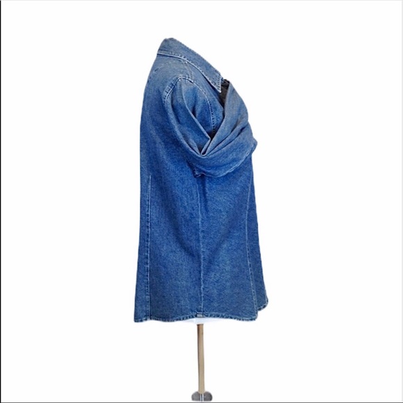 Bill Blass semi fitted long sleeve collared 100% cotton denim shirt - Picture 2 of 7